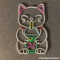 thumbnail image 3 of Glowneon Lucky Cat Hug Bubble Tea Neon Sign, Bubble Tea Led Sign, Welcoming Cat Neon LED Light, 3 of 4