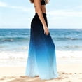 thumbnail image 3 of Mesh Beach Cover Up Pants for Women High Waisted Ombre Gradient Wide Leg Sheer Trousers Loose Fit Breathable Swimwear Outfits for Cruise, 3 of 7