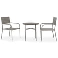 thumbnail image 3 of vidaXL Patio Dining Set 3 Piece Outdoor Furniture Set with Table Poly Rattan, 3 of 4