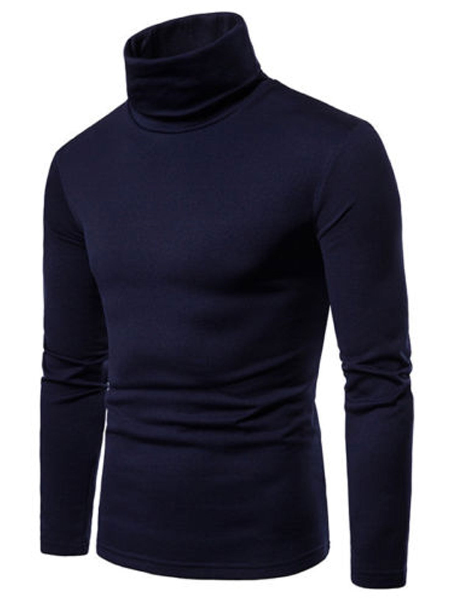 Men Thermal Turtle Neck Pullover Knitted Jumper Tops Sweater Shirt ...
