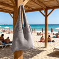 thumbnail image 4 of Beach Tote Bag, Woven Summer Shoulder Bag Boho Crochet Beach Bag for Travel Pool Picnic Shopping, Lightweight Spacious 11.81 x 15.74 in, 4 of 6