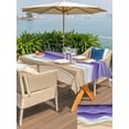 thumbnail image 5 of Rectangle Outdoor Tablecloth With Umbrella Hole And Zipper– Abstract Coastal Waterproof Patio Table Cover for Party, Picnic, Backyard, 60"x120" , Wave Pattern Beach Purple, 5 of 8