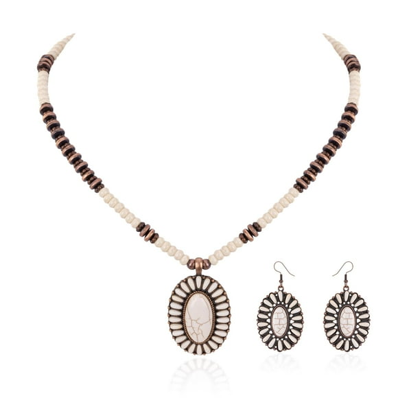 Set de joyas Montana West Rustic Couture para mujer, color turquesa