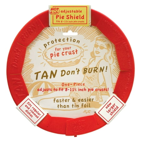 - Talisman Designs Adjustable Pie Crust Shield, BPA-free Silicone, Red, Fits 8.5