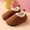 Brown, variant on Cxenplz Toddler Kids Slippers Boys Girls Indoor House Shoes Non-Slip Fuzzy Warm Bedroom Slip On Slipper Walking Shoes for Home Winter