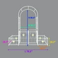 thumbnail image 3 of Metal Garden Arch with Double Gate, Cream White Finish 79.5'' Wide x 86.6'' High for Climbing Plants and Decor, 3 of 10