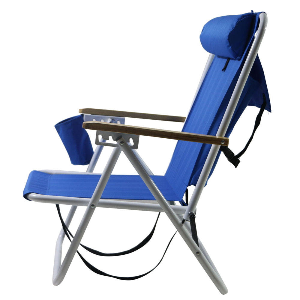 Ccdes Beach Chair with Adjustable Headrest,Portable High Strength Beach