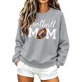 thumbnail image 2 of Karight Women's Football Mom Graphic Crewneck Sweatshirt Long Sleeve Casual Pullover Top, 2 of 6