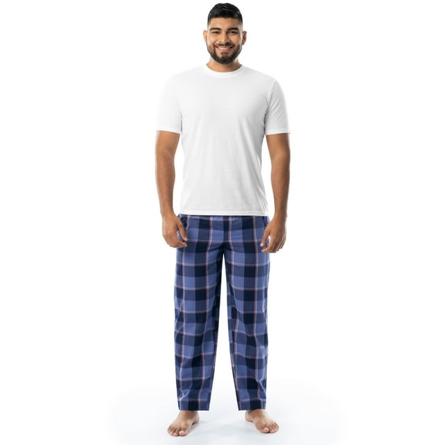 Conjunto de Pijama IZOD para Hombre Manga Corta Jersey Cuadros Azules Talla M