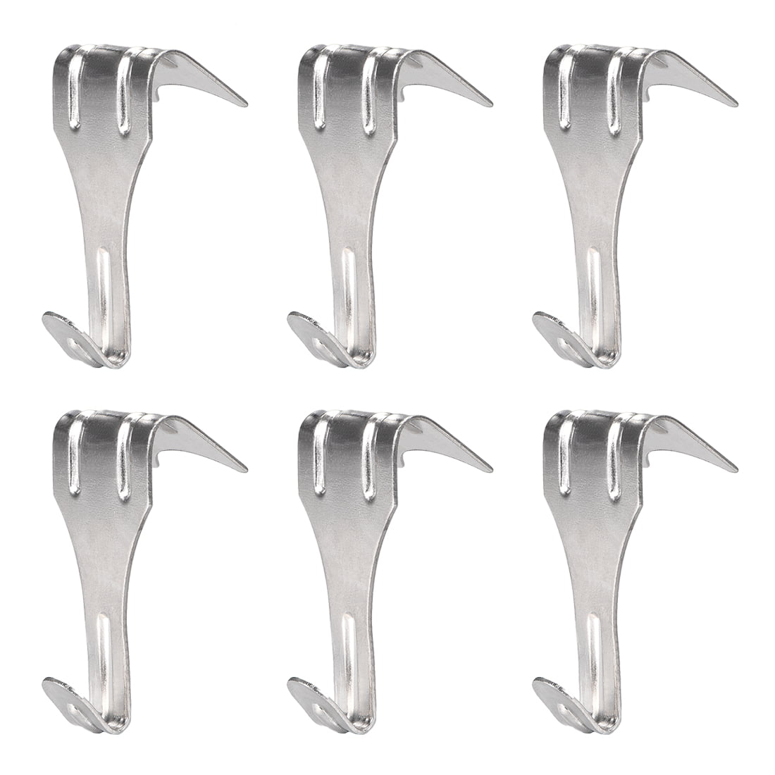 Solid Moulding Picture Hooks Rail Hanging Hook Galvanized 54mmx29mm Silver 6pcs 