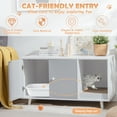 thumbnail image 5 of Costway Cat Litter Box Enclosure Cat Washroom Hidden Litter Box Enclosure Grey, 5 of 10