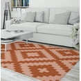thumbnail image 2 of Kilim Target Coral Area Rug by Kavka Designs, 2 of 3