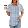 thumbnail image 2 of Work Blouses For Women Office Professional Long Sleeve Womens T Shirts Casual Cotton Short Sleeve Tunic Tops for Women 2025, 2 of 5
