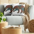 thumbnail image 5 of Ambesonne Animal Throw Pillow Cover 2 Pack, Bear Circles Dots, 20", Multicolor, 5 of 7