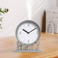 thumbnail image 3 of Desk Clock Non Ticking Battery Office Large Clocks Operated Loft Family Decorative Office Shelf Gray, 3 of 8