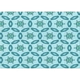 thumbnail image 1 of Ahgly Company Indoor Rectangle Patterned Tron Blue Area Rugs, 8' x 12', 1 of 6