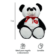 thumbnail image 4 of Oso De Peluche Teddy Grande Abrazable Corazón 1 Metro Negro/Blanco, 4 of 5