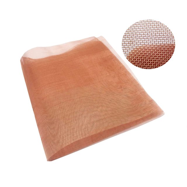 Alambre de cobre puro 99,9%, malla 40, filtro denso de 12 "x 39", malla tejida, filtro de tela protectora, tamiz de cobre