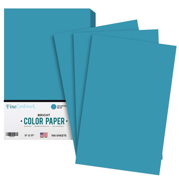 Papel de color S con impresión superfina, azul celeste, 11 x 17, 100 hojas