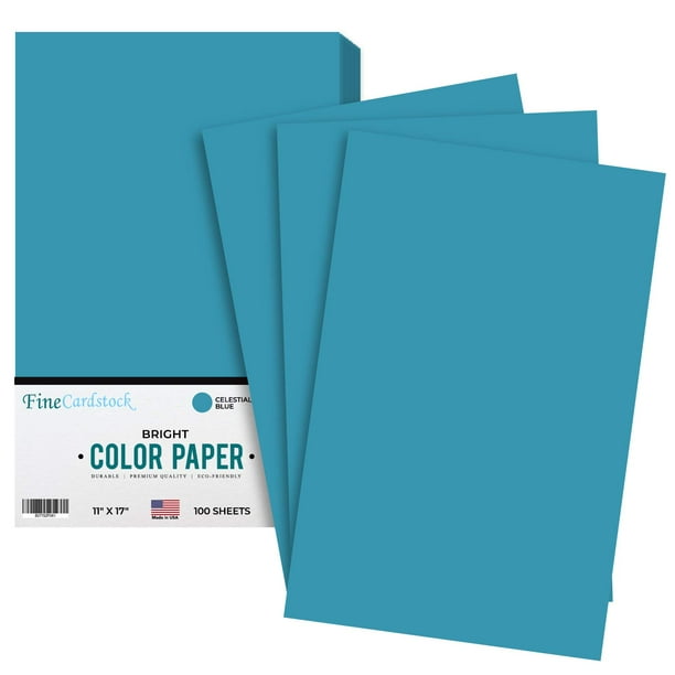 Papel de color S con impresión superfina, azul celeste, 11 x 17, 100 hojas
