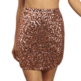 thumbnail image 1 of PrettyGuide Women's Sequin Skirt Stretchy Bodycon Sparkle Mini Skirt Night Out, 1 of 7