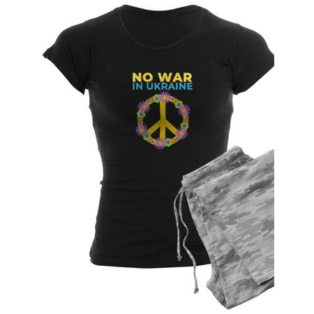 

CafePress - No War In Ukraine I Stand With Ukraine Ukr Pajamas - Women s Dark Pajamas