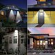 thumbnail image 5 of Lámpara solar potente para exteriores con sensor de movimiento, 120 LED, luces solares de iluminación blanca a prueba de agua para jardín, terraza, patio, puerta, luz de seguridad para estacionamiento, 5 of 5