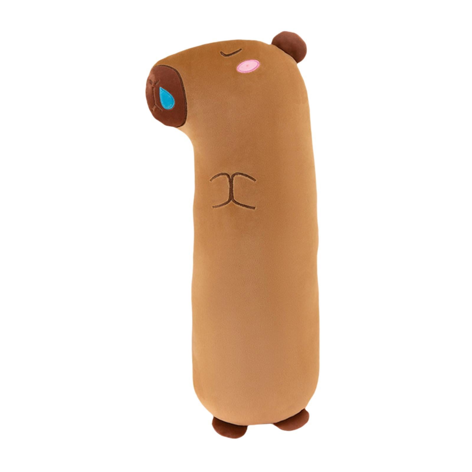 Tongina Capybara Animal Long Washable Removable Toy Sleep Pillow for Bedroom Home Office Decor blue
