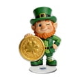 thumbnail image 2 of St Patricks Day Leprechaun Figurines Decorations Irish Shamrock St. Patricks Leprechaun Statue Clover Acrylic Resin Figurine Gifts for Spring Home Indoor Table Desk Shelf Holiday Decor, 2 of 6
