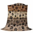thumbnail image 6 of Brown Beige Blanket Soft Cozy Warm Throw Blanket for Couch, Plush Fuzzy Flannel Fleece Blankets for Sofa, Rustic Farmhouse Dog Paw Vintage Bed Blankets Lightweight Gifts for Women, 40"x50", 6 of 9