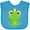 Turquoise, variant on Inktastic Cute Frog, Green Frog, Frog Prince, Crown Boys or Girls Baby Bib