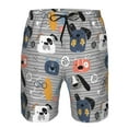 thumbnail image 3 of Cauagu Dog Print Men's Swim Trunks,Hawaiian Bathing Suit Swimsuits Beach Shorts with Pockets for Men Quick Dry Swimming Board Shorts-Small, 3 of 6