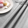 thumbnail image 5 of Inosoo Thick Faux linen Tablecloth, 60x102 inch Rectangle TPU Waterproof & Oil Proof Wipe Clean Cloth Table Cover, Gray, 5 of 8