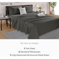 thumbnail image 3 of Softest Cotton Sheets Double Sheet Set Pc Set Thread Count Sateen Bedding Deep Pocket Sheets Cooling Sheets Double Size Sheets Breathable Bed Set (), 3 of 9