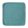 thumbnail image 4 of Hansolo Yarn Square Pouf,Teal,Teal Cotton Furniture Primary Living Space Ottomans, 4 of 6
