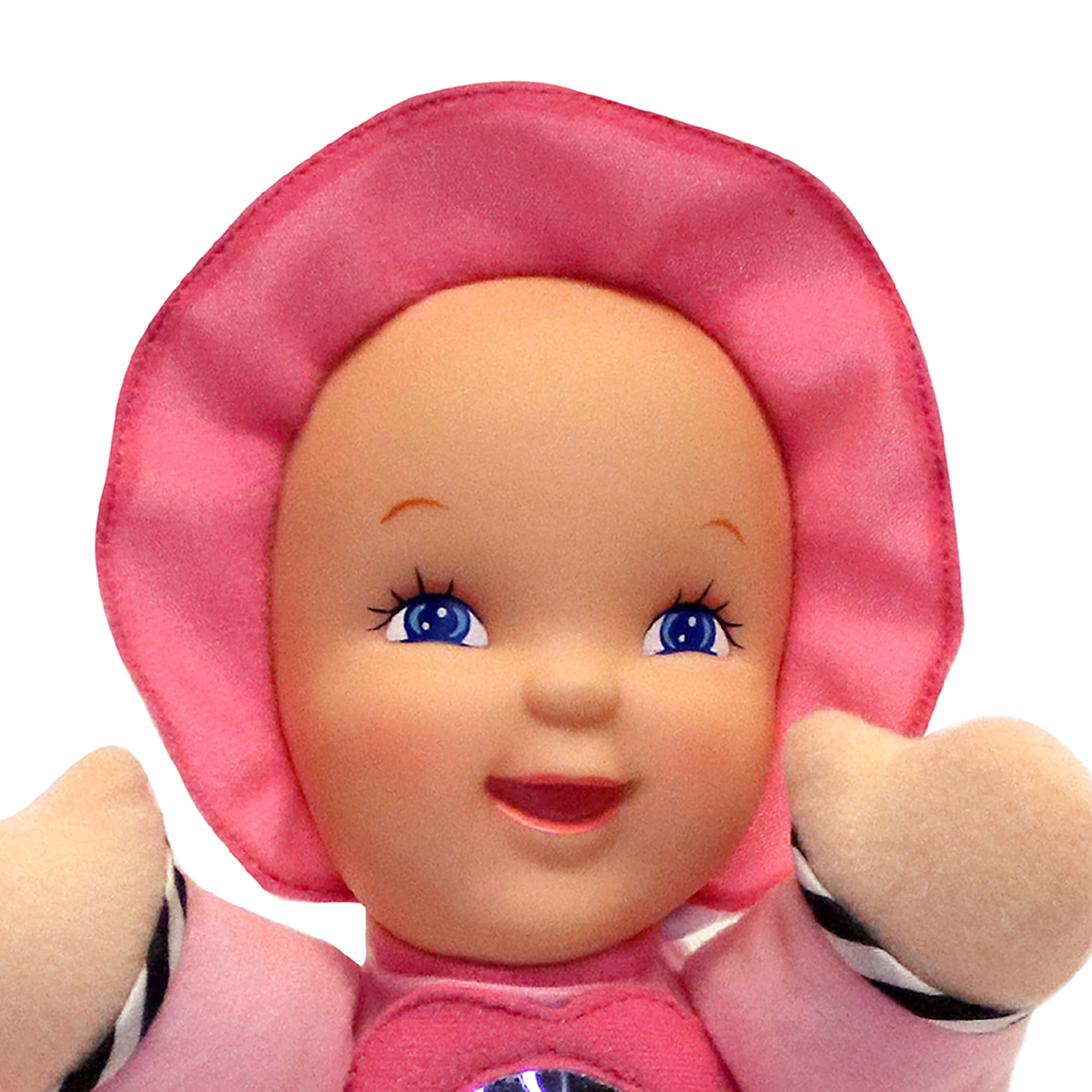 Baby's First: Mirror Doll - Pink - Vibrant Outfit w/ Chest Heart-Shaped Shiny Mirror, Attachable C-Ring, Soft & Cuddly Toy, Baby-Kids-Toddlers 3 Mo+