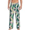 thumbnail image 2 of Goofa Flamingo Printed Soft Pajama Pants for Men, Wide Leg Comfy Casual Lounge Yoga Pants-Small, 2 of 9