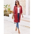 thumbnail image 5 of Ekouaer Women Zipper Robe Lightweight House Coat Zipper Front Short Bathrobes Soft Nightgown with Pockets, 5 of 6