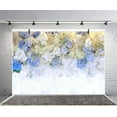thumbnail image 3 of Beautiful White Blue Flowers Background for Wedding Photography Ladies Tea Party Girls Portrait Lovers Annivery Floral Backdrop Valentine Kids Adults Woman Mom Photo Studio Props, 3 of 4