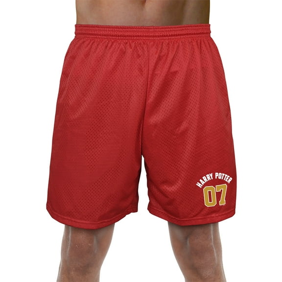 Harry Potter Potter Jersey Clean Mens Lined Mesh Shorts, Red, Medium