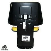 TRAC SEATS Heavy Duty Tractor Seat, Adjustable Suspension for John Deere 5400/5410/6110, Yellow