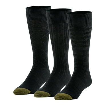 GOLDTOE Edition Mens Mix Texture Crew Socks, 3-Pack
