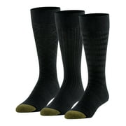 GoldToe Edition Mens Mix Texture Crew Socks Assorted, 3 Pack