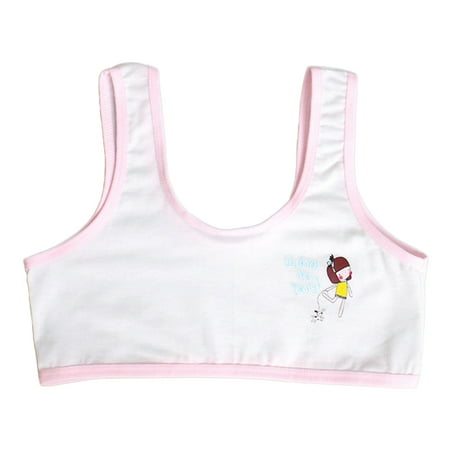 

BYDOT Teenager Baby Girls Lovely Cartoon Print Underwear Training Bra Unpadded Vest