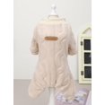 thumbnail image 4 of 1pc Khaki Cable Knit Pet Four-legged Fleece Pullover, Suitable For Cats And Dogs, For Daily Wear, 4 of 5