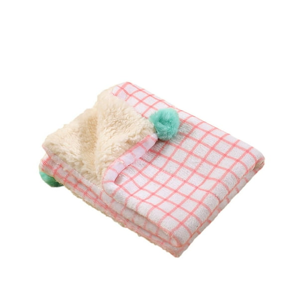 Manta para mascotas, cojín multifuncional de forro polar para jaula de gatos, práctica y cálida, suave y cómoda. Rosa