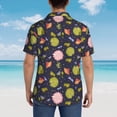 thumbnail image 4 of Gukieu Frog And Flowers Print Men's Short-sleeved Shirts, Button-down Lapel Hawaiian Shirts, T-shirts, Beach Vacation Summer Casual Wear,Large, 4 of 7