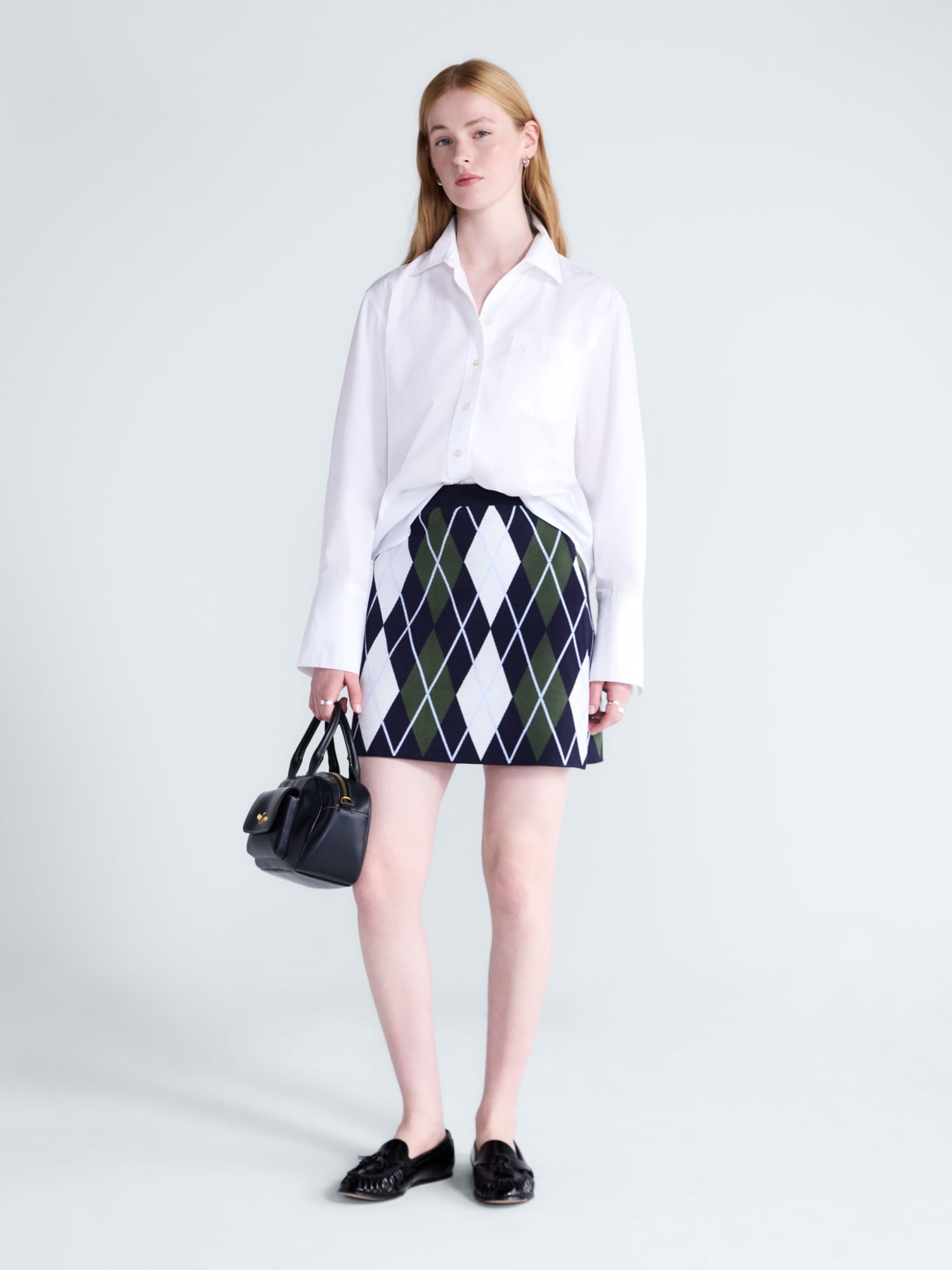 Free Assembly Women's and Women's Plus Button Front Cotton Shirt with Long Sleeves, Sizes XS-4X