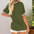 thumbnail image 4 of Mittory Summer Tops for Women Short Sleeve Shirts Color Block Blouse Dressy Casual Crew Neck Tshirts, 4 of 6