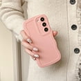 thumbnail image 2 of Wave Frame Case for Samsung Galaxy S21 5G Phone Case,Cute Wave Frame Slim Fit Shockproof Phone Bumper Cover Soft Pretty Curly Wavy Case Anti-Scratch TPU Case for Girl and Women - Pink, 2 of 14